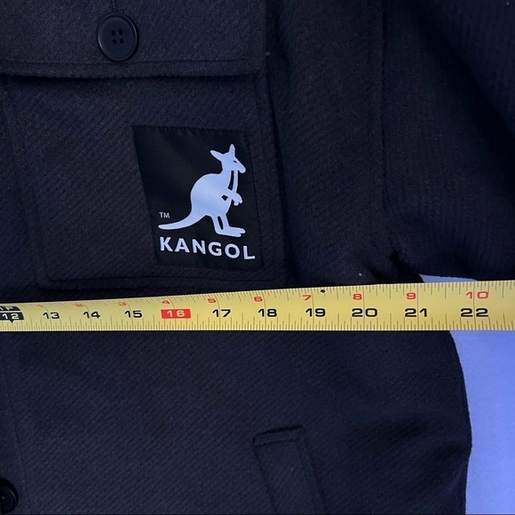 Kangol X H&M Oversized Unisex Gray‎ Shacket Shirt Jacket Coat Size S - Picture 13 of 16